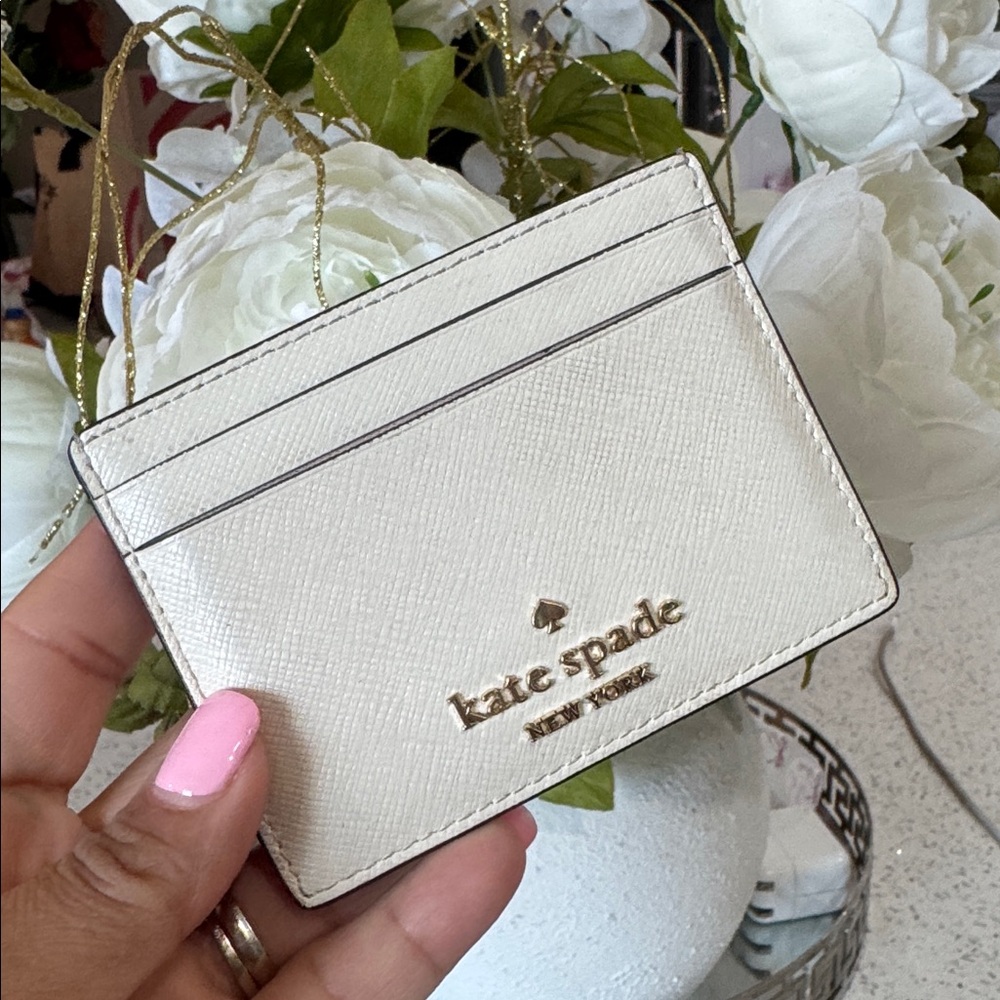 🤍Kate Spade Small Slim Saffiano Cardholder Card Case Wallet